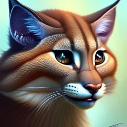 cute fluffy caracal sticker design, natural lighting, path traced, highly detailed, high quality, digital painting, by don bluth and ross tran and studio ghibli and alphonse mucha, artgerm