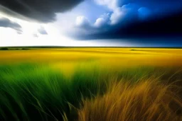 ÇPrairie, landscape photography, expansive, awe-inspiring, breathtaking, vivid colors, dramatic lighting, wide-angle, sharp focus, good exposure, midday, hurricane