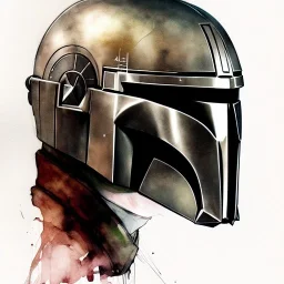 photorealistic the mandalorian helmet, illustration by <agnes cecile> <Yoji Shinkawa>, natural tones, ornate and intricate detail , soft smooth lighting, soft colors,