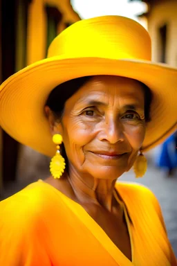 mexican cote d'azur woman yellow mexican