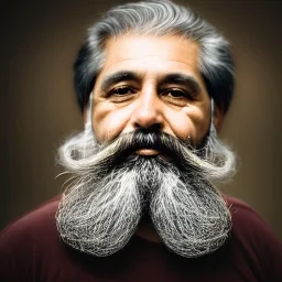 Retrato de un gato de cuarenta y seis años con canas y barba de nombre Jacobo Santiago Mozos de estilo Vincent van Gogh