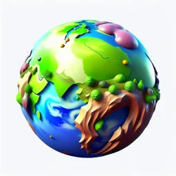 stylized planet, no background