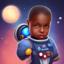 African American boy space explorer