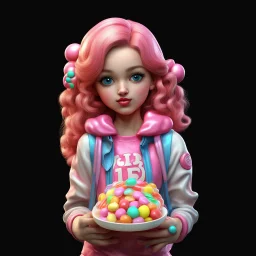 candy girl teenager, 3d,
