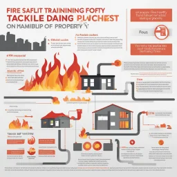 **Content Visual Art:** A visually striking infographic series that uses data visualization techniques to illustrate the impact of proper fire safety training on reducing casualties and property damage. The infographics incorporate tactile elements and braille for vision-impaired individuals. **Appearance:** Content art ideas combine fire safety training, types of fires, equipment usage, and public awareness, with a focus on inclusivity and disaster mitigation. These content art ideas aim to eng