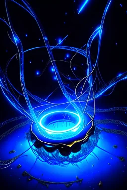musical abyss with cold sparks flying, add title "Cold Sparks"