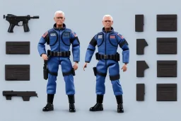 Mike Pence as G.I. Joe toy Doll figure With a pistol space force Commander Blue fabric uniform, black Moonboot in a clear packaging