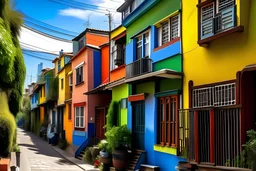 barrio de La Boca, de la ciudad de buenos aires, argentina al estilo de picasso