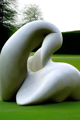 It 's a sculpture in the style of Henry Moore .