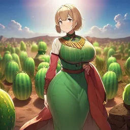 real life like cactus in the desert in arizona, grand canyon, anime