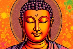 pop art pixels 1000 images budha in the style of klimt