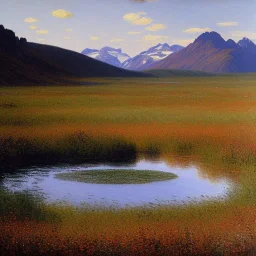 Monet Painting of muskeg in alaska