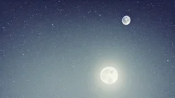 Moon in a starry sky