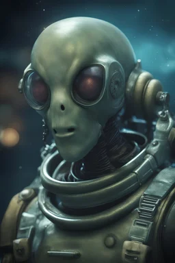 xcom's terror from the deep aquanaut alien in fallout 4 setting, bokeh, downlight, prize winning, depth of field, in the style of ivo caprino