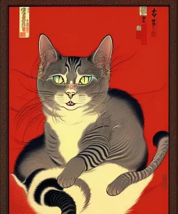 Ukiyo-e cat