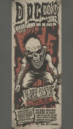 old school hardcore punk flyer