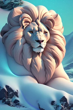 Snow beat Lion-Faced Giant,delicate colors, full of details, smooth, bright ，soft , light effect，vaporwave colorful, concept art, smooth, extremely sharp detail, finely tuned detail, ultra high definition, 8 k, unreal engine 5, ultra sharp focus