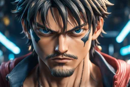 Luffy Body parts mechanism in 8k live action anime artstyle, one piece them, Young man, cyberpunk, dynamic pose, intricate details, highly detailed, high details, detailed portrait, masterpiece,ultra detailed, ultra quality