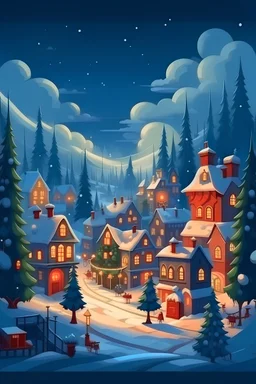Christmas town for poster
