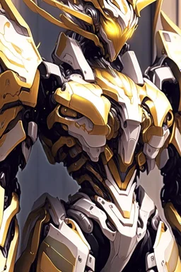 a close up of a robot in a building, concept art of omegamon, arasaka mech, from arknights, intricate assasin mecha armor, mecha art, mecha anime, barbatos mobile suit, the golden humanoid robot, anime mech armor, modern mecha anime, beautiful gold saint, mecha, cgsociety 9