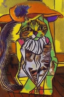 Portrait of a cat by Van Gogh