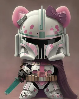 A hello kitty mandalorian from Star wars