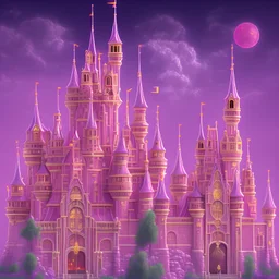 luminous pink castle