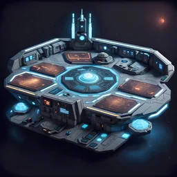 scifi control and command center, simple design