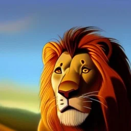 Lion King Animation OC Loca male lion triangular face shape hooked black nose tip