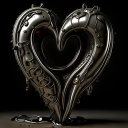 metal heart melting
