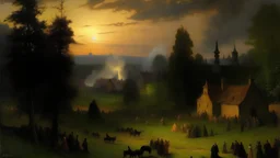 A chaotic shadow realm painted by George Inness