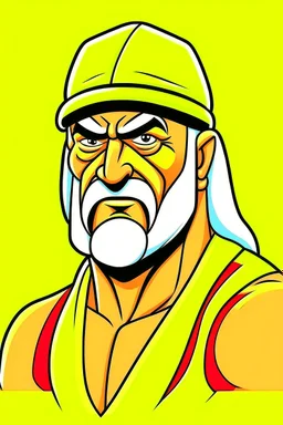 Hulk Hogan Professional wrestler catoon 2d