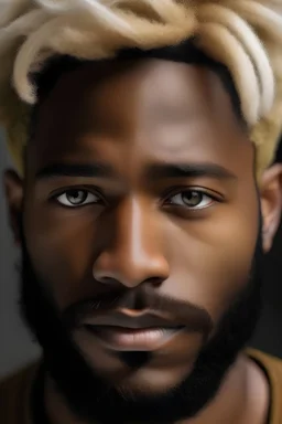 Rapaz preto com oculos e com a barba loira