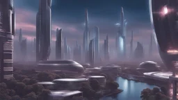 suggestive futuristic city