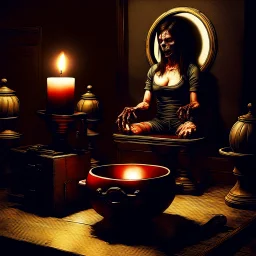 regenerate as photorealistic. darker the color scheme, horror film aesthetic.