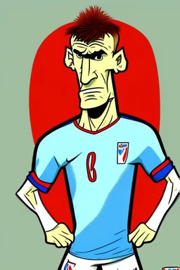 Tomas Soucek Czech football player ,cartoon 2d