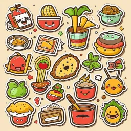 food stickers template