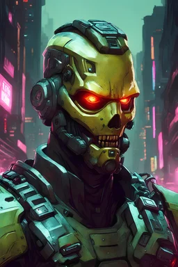 Doom guy in cyberpunk