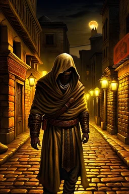 a thief stalks the streets of ancient Egypt at night