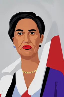modern Portrait of powerful female politician
