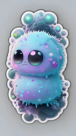 Sticker Kawaii Pastel Goth Cute Creepy Creature eukaryotic cell high detailed, 4k resolution, digital paiting, cute, art, no background 3d pixar disney the cinematic FKAA, TXAA, and RTX graphics technology employed for stunning detail.
