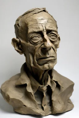 deformed sculpture of a man