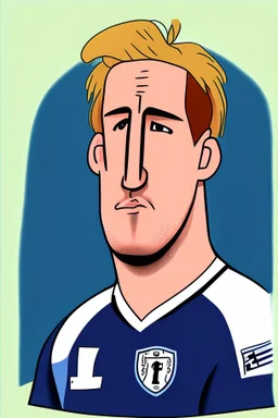 Harry Kane English soccer player r cartoon 2d