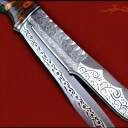 ethnic knife blade pattern