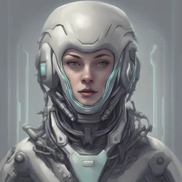 friendly digital illustration science fiction alien character portrait