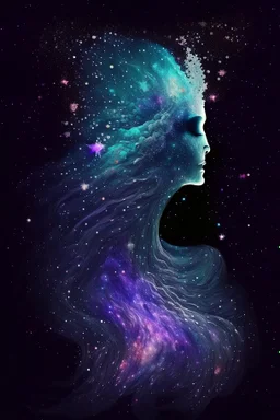 mermaid without face. galaxy