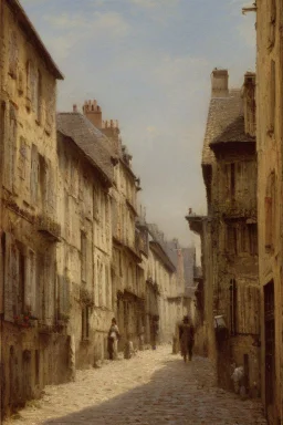 Adolphe-Félix Cals (1810–1880), Honfleur Alley (1877), oil on canvas, 43 x 59 cm, Private collection. The Athenaeum.