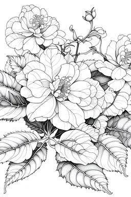 Begonia coloring page