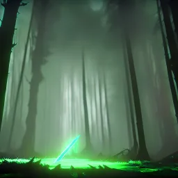 Sword in the middle of dark forest