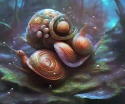 pond snail, highly detailed, digital art, sharp focus, trending on art station, illustration